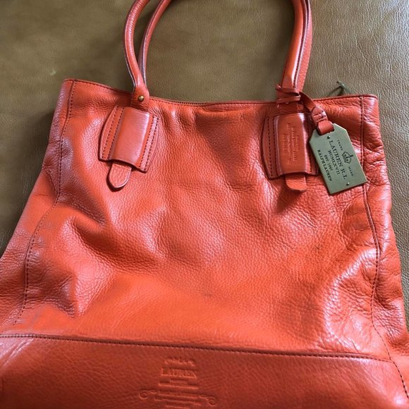Ralph Lauren Double RL Handbags - Ralph Lauren Orange Handbag